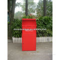 Red powder coated commercial waste bin for hotel/metal trash can outdoor